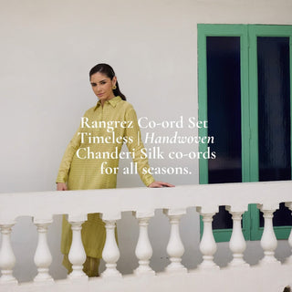 Rangrez co-ord set; Timeless | Handwoven; Chanderi silk co-ords for all seasons