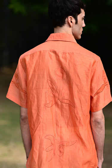 Orange Appliqué Shirt