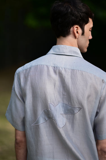 Powder Blue Appliqué Shirt