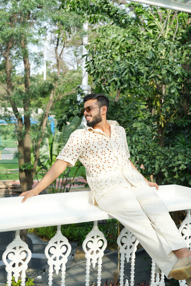 Hexagon Embroidered Shirt