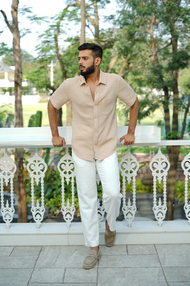 Crinkled Muslin Shirt