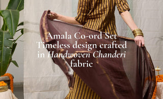 Amala co-ord set; Timeless design crafted in handwoven chanderi fabric