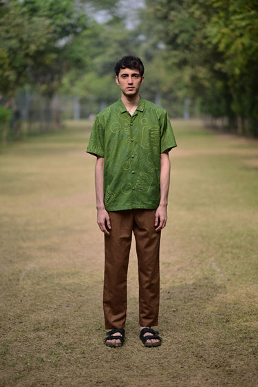 Green Embroidered Shirt